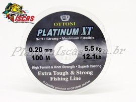 Linha Ottoni Platinum XT 0,20mm Carretel com 100 Mt