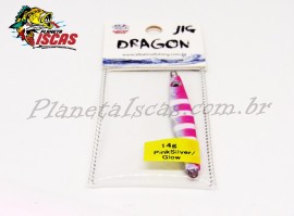 Isca Albatroz Jumping Jig Dragon 14g Cor Pink/Silver/Glow