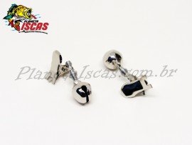 Sino Simples Cromado (Cartela C/ 02 Pe�as)