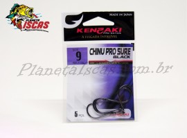 Anzol Kenzaki Pro Chinu Pro Sure Black 113S Tam: 09 com 05 Unidades