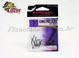 Anzol Kenzaki Pro Chinu Pro Sure Black 113S Tam: 07 com 06 Unidades