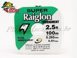 Linha Super Raiglon Verde Monofilamento 0,26 mm com 100 Metros