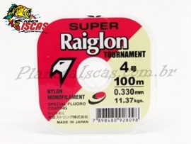 Linha Super Raiglon Branca Monofilamento 0,33 mm com 100 Metros