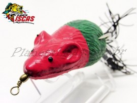Isca MC Frog Rato Peludo 6cm 17g Cor Verde/Vermelho