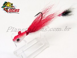 Isca Pro-Tsuri Cichla Jig Bucktail 4/0 15g C/ Extens�o Cor 0036 Branco/Vermelho
