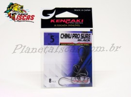 Anzol Kenzaki Pro Chinu Pro Sure Black 113S Tam: 05 com 08 Unidades