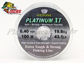 Linha Ottoni Platinum XT 0,40mm Carretel com 100 Mt