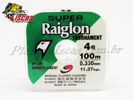 Linha Super Raiglon Verde Monofilamento 0,33 mm com 100 Metros