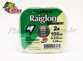 Linha Super Raiglon Verde Monofilamento 0,23 mm com 100 Metros