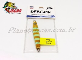 Isca Albatroz Jumping Jig Dragon 14g Cor Gold/Glow