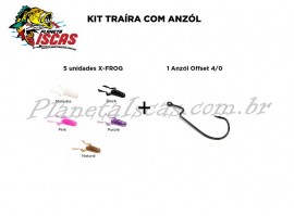 Isca Monster 3X Kit Tra�ra X-Frog + Anzol Off Set 4/0 