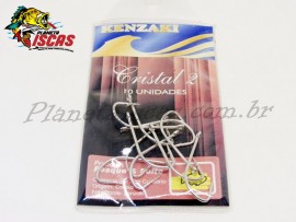 Anzol Kenzaki Cristal 02 Cartela com 10 Pe�as 