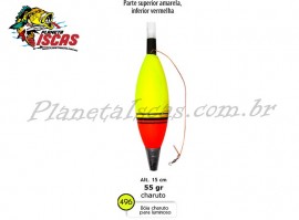 B�ia Torpedo Bar�o Charuto N496 Para Luz Qu�mica - 15cm 55g Amarela/Vermelha